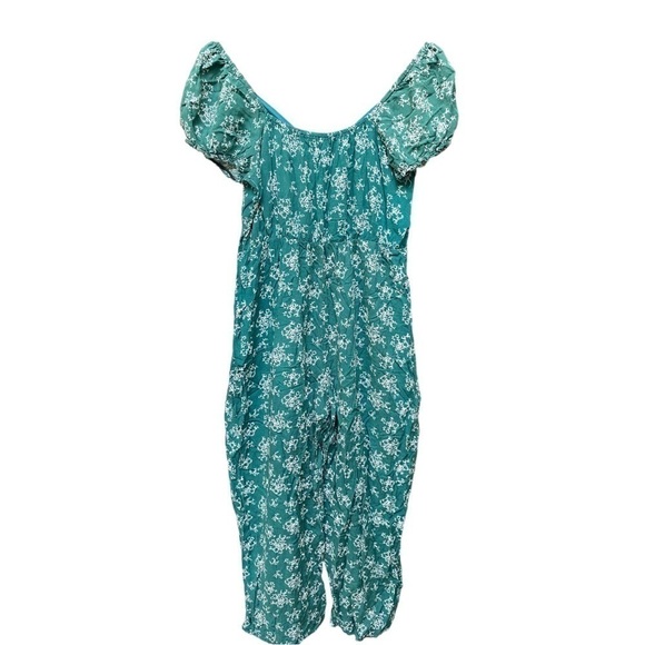 Liberty Love Juniors Floral Jumpsuit - Green I Size: L - Picture 2 of 14